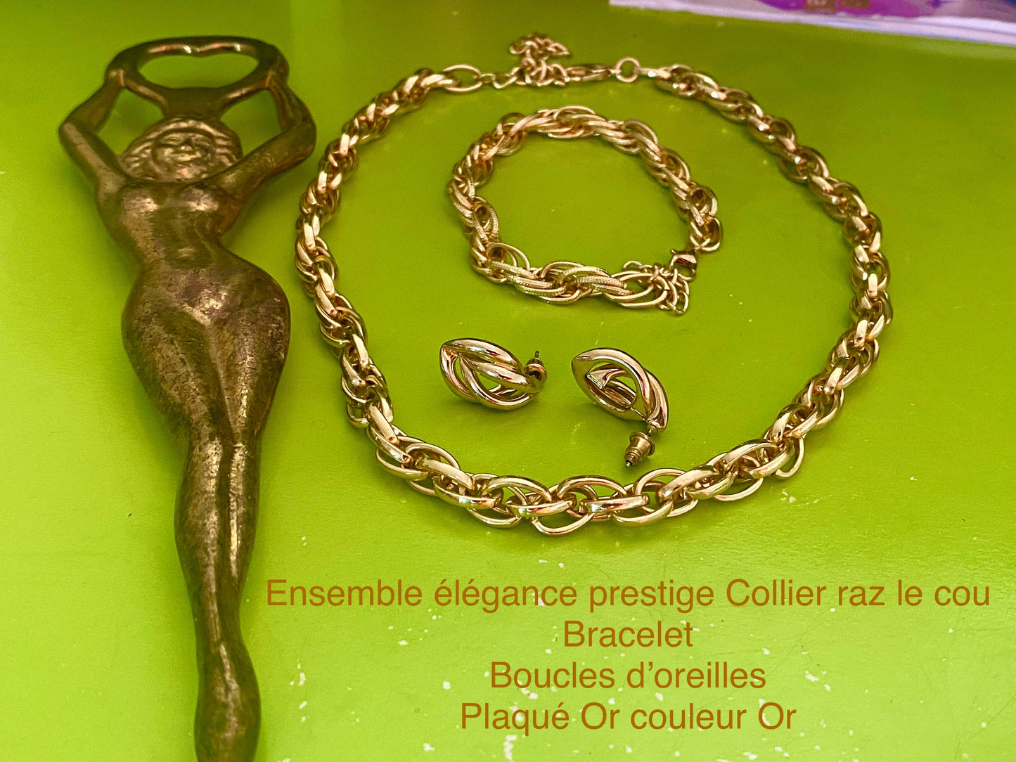 Ensemble Collier Bracelet Boucles d’oreilles élégance pièces uniques . Collection privée