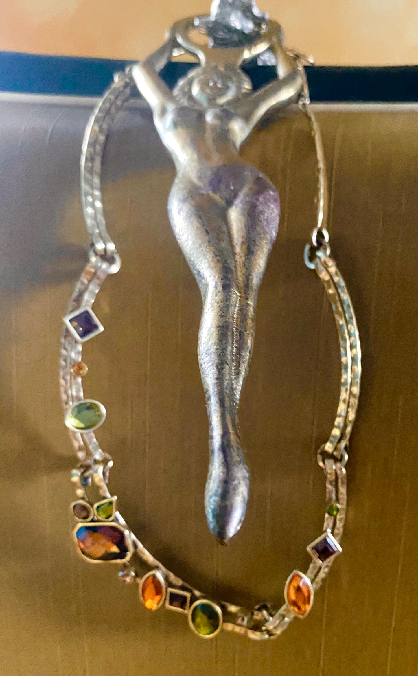 Colliers en acier inoxydable ,plaqué or avec perles colorées,pièce unique, haute qualité 4