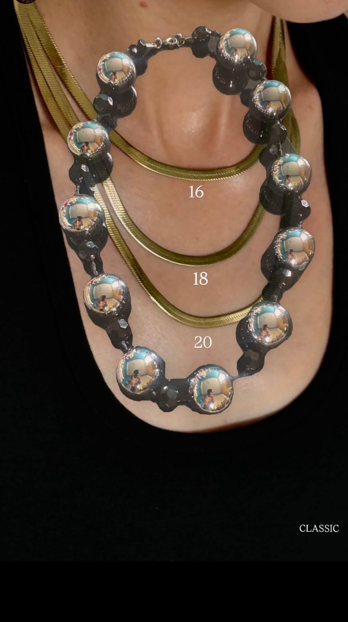 Colliers perles, résine verre ,pièce unique, haute qualité 6b