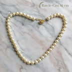 Collier Ras-le-Cou Perles Céramique Résine Prestige