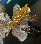 Pince à cheveux hair clip plaqué or, chic ,pièce unique 3