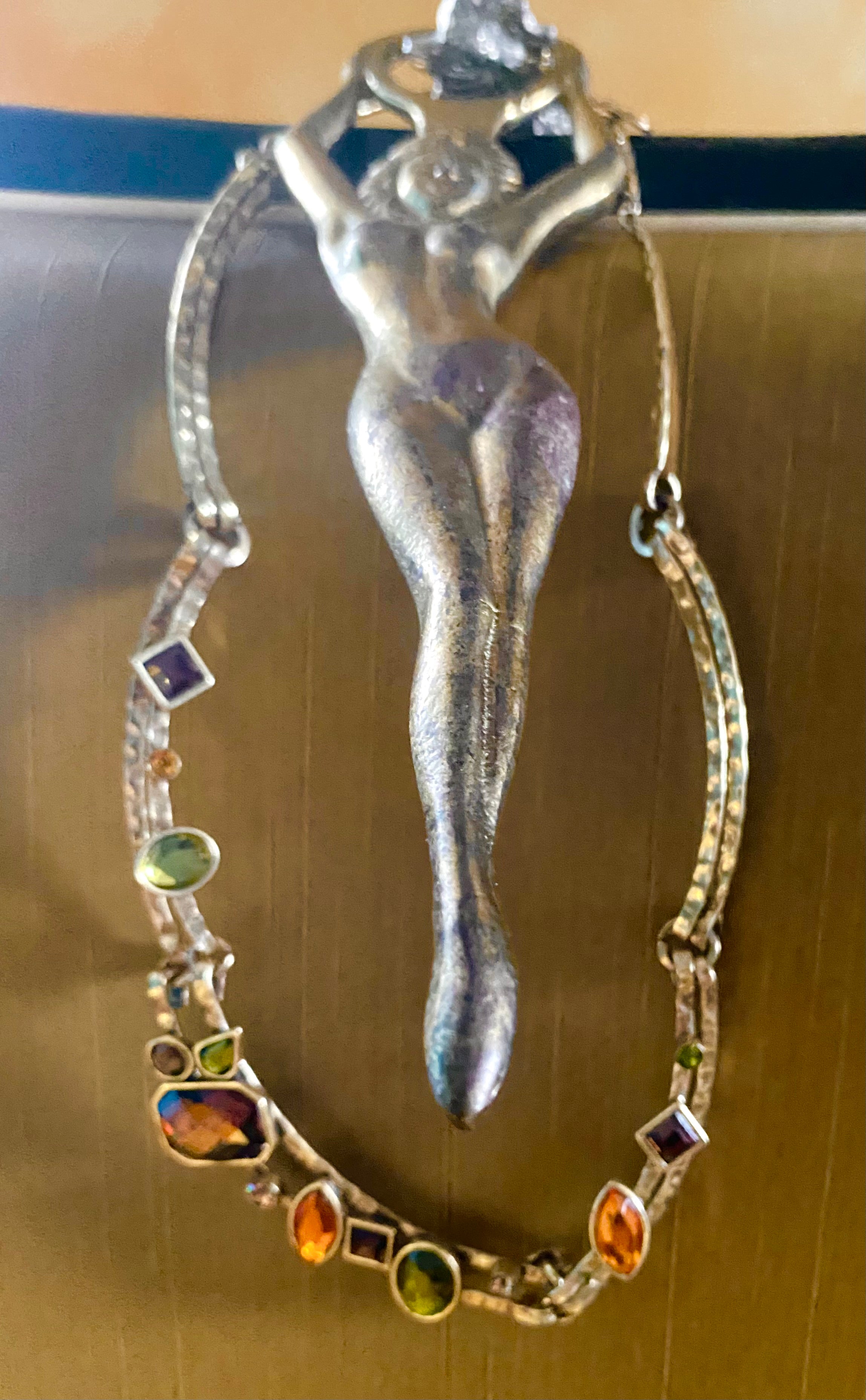 Colliers en acier inoxydable ,plaqué or avec perles colorées,pièce unique, haute qualité 4