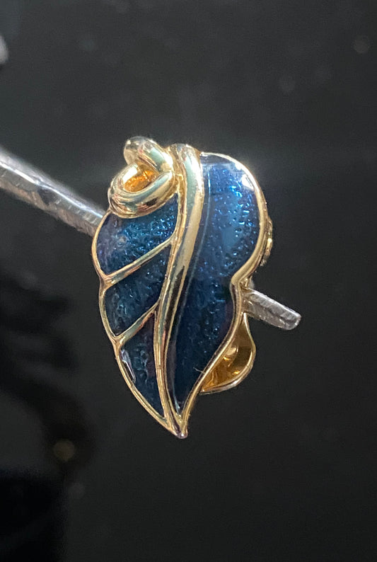 ➰Boucles d’oreille chic plaqué or avec perles saphir bleu ou vert tressé, fermoir en pince, 2 articles uniques 2