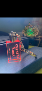 Porte clé en verre en cristal lumineux laser personnalisable