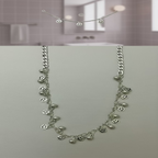 Collier Chaîne Tendance - Emojis Smily et Perles Métalliques Argenté - Pièce Unique