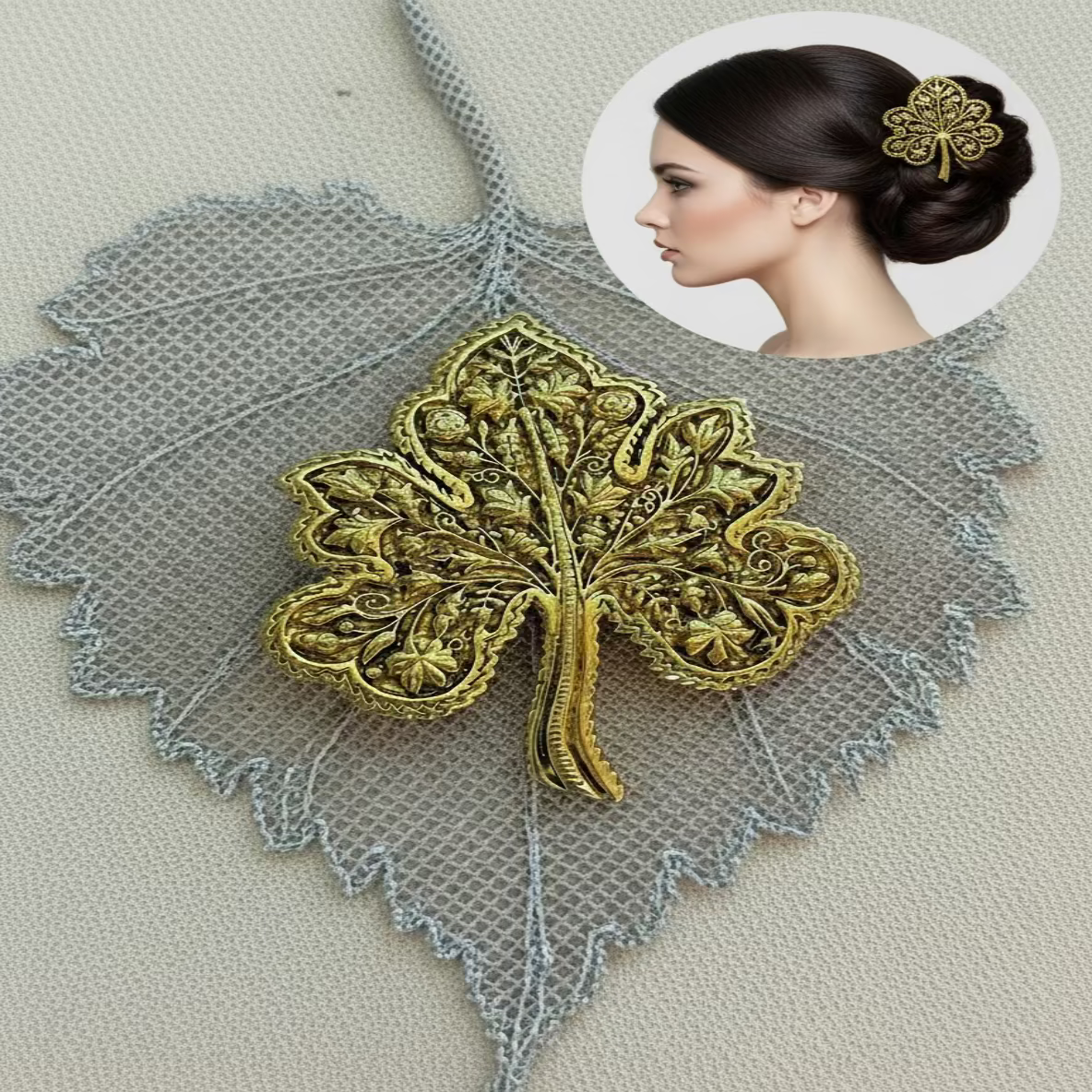 ✨ Barrette Pince à Cheveux Hair Clip Plaqué Or - Accessoire Bijou Chic Pièce Unique