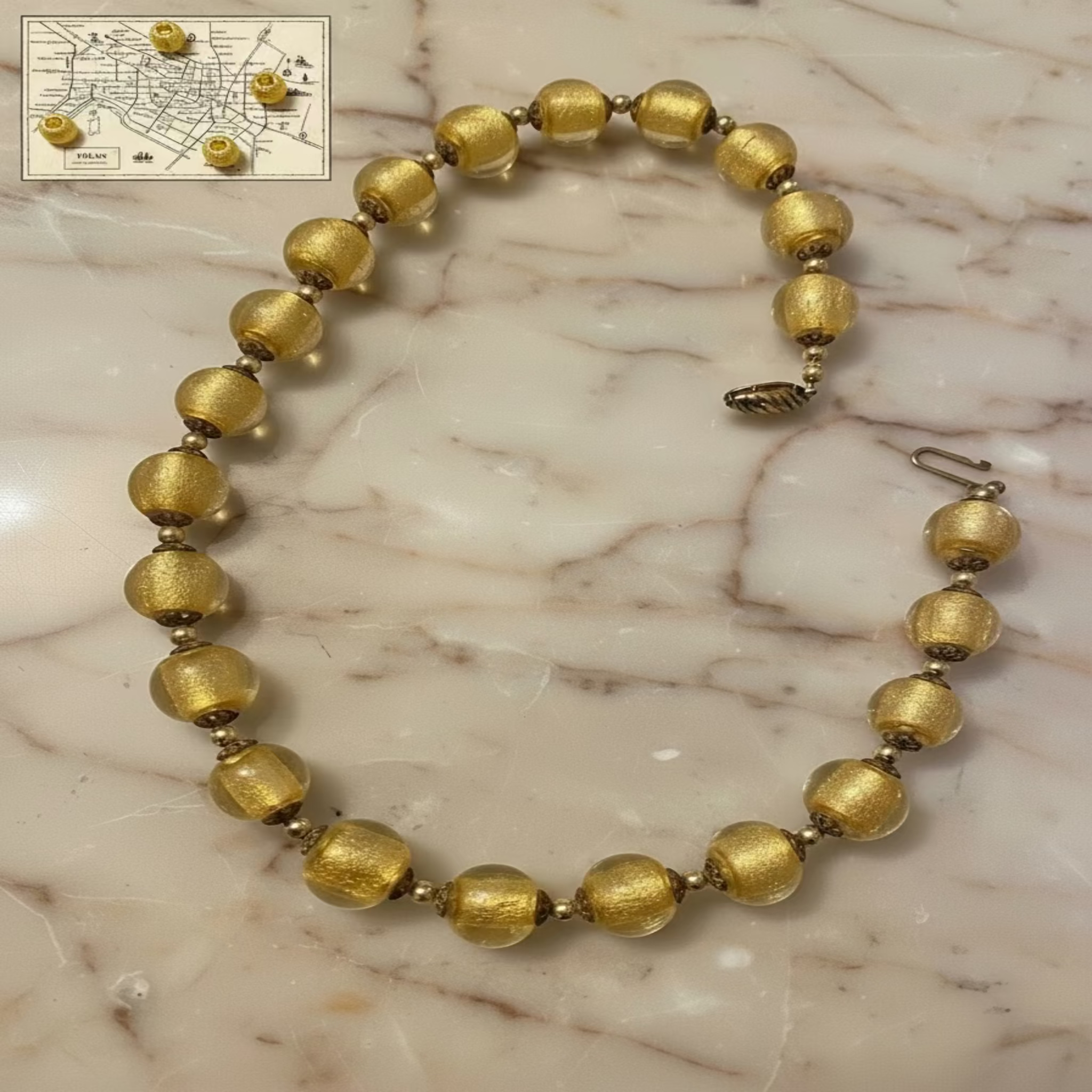 Collier Ras-le-Cou Perles de Milan Chic - Doré Haute Qualité