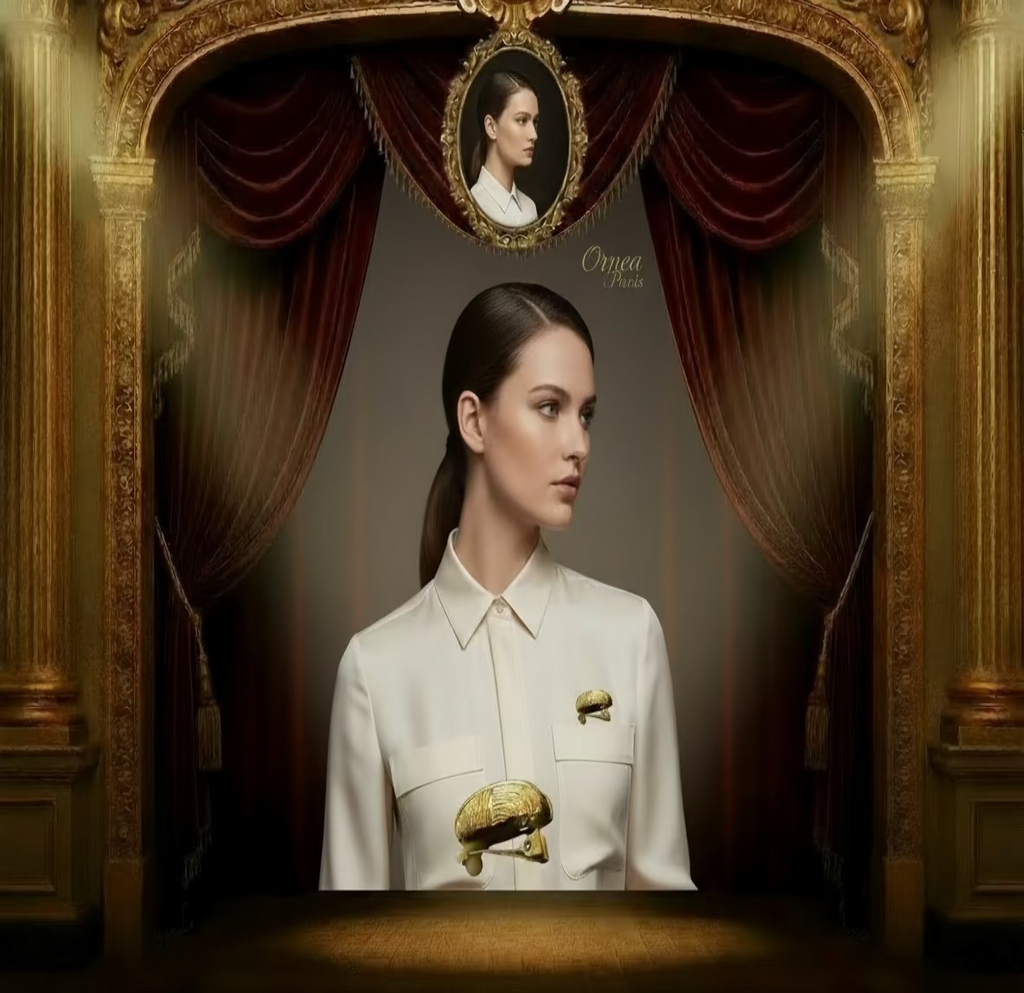 "Pince Décorative Ornea Paris Plaqué Or 18K"