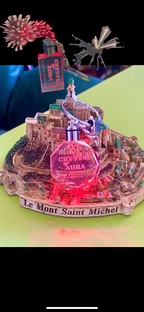 Porte clé en verre en cristal lumineux forme arrondie irrégulière laser personnalisable