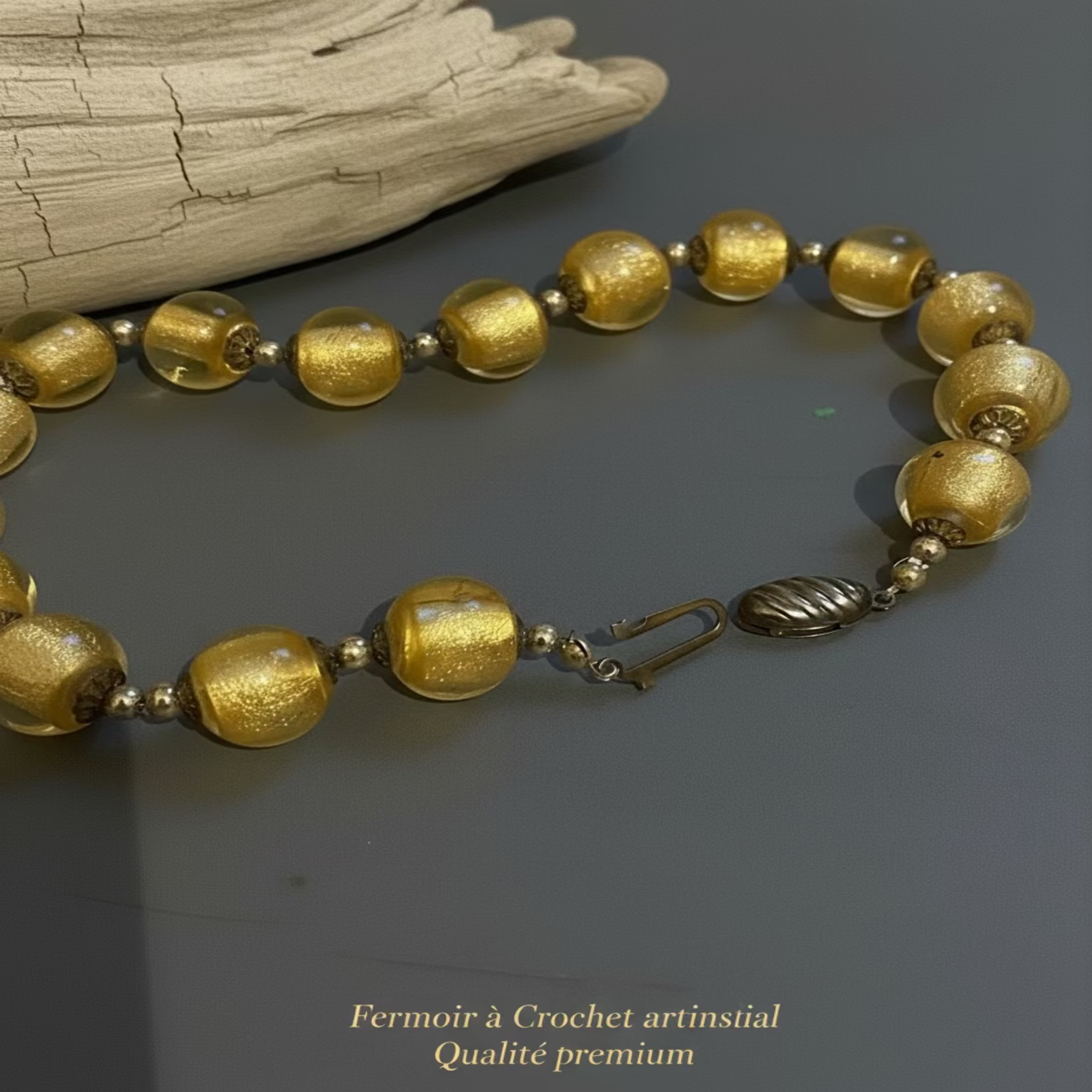 Collier Ras-le-Cou Perles de Milan Chic - Doré Haute Qualité