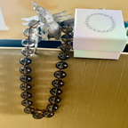 Collier Ras-le-cou Chic Perles Verre Noir Transparent - Pièce Unique Artisanale