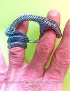 Bague Serpent 🐍 Vintage double accroche . En Étain. Pièce Unique. Collection privée
