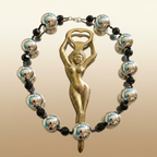 Collier Ras-le-Cou Chic Perles Miroir Argentées