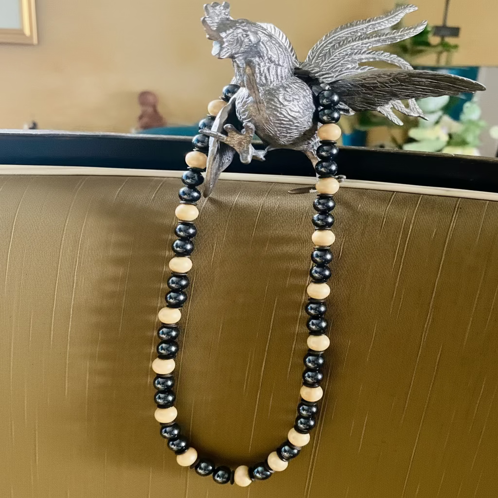 Collier Ras-le-Cou Perles Céramique Résine Prestige