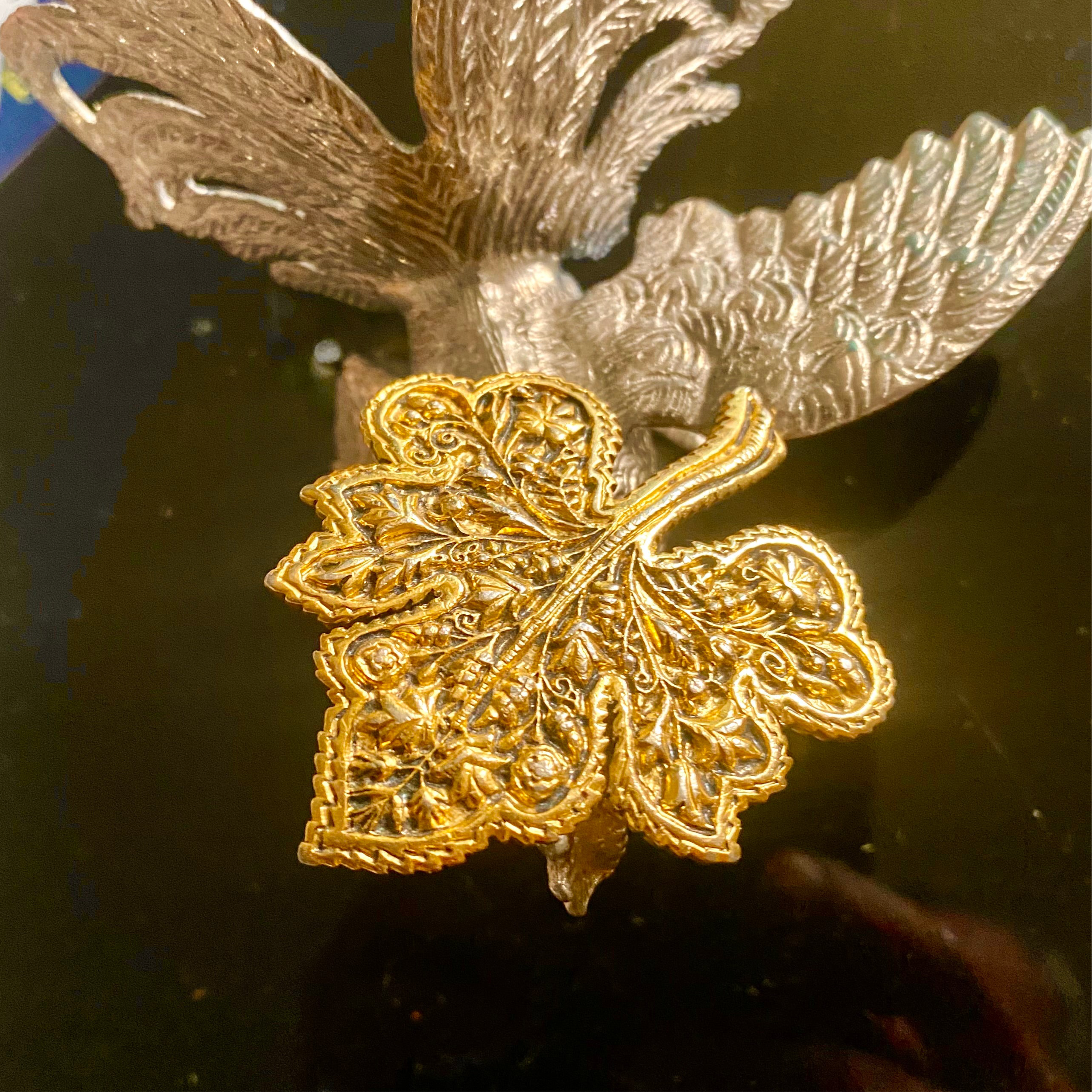 Pince à cheveux Prestige dorée, vue de face oblique