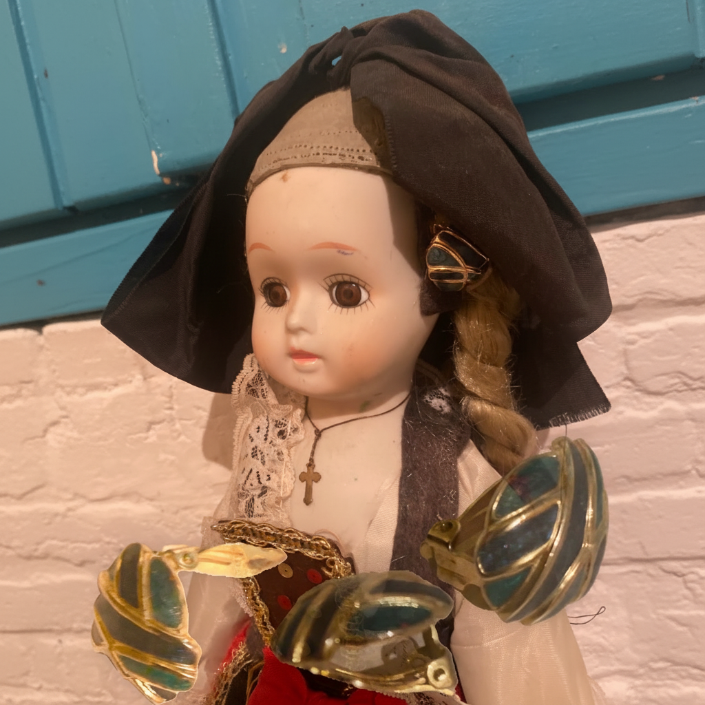 Boucles d'Oreilles Élégance Prestige - Earrings Dorées Fashion Perle Vertvue humaine face oblique portrait studio