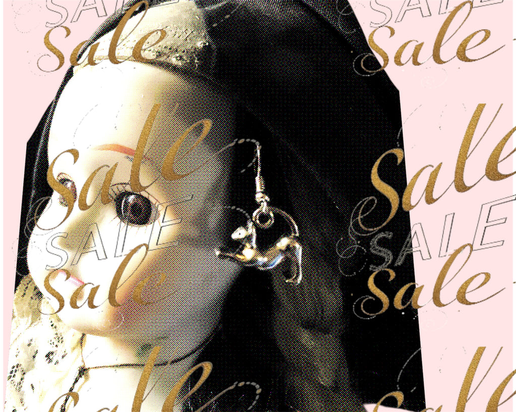 Boucle d'Oreille Métal Chat