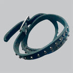 Bracelet Associatif Imitation Ceinture Noir - Soutien aux Chats Abandonnés