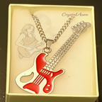 Collier Tendance  Métal - Style Unique- Guitare ue de haut oblique emballage 