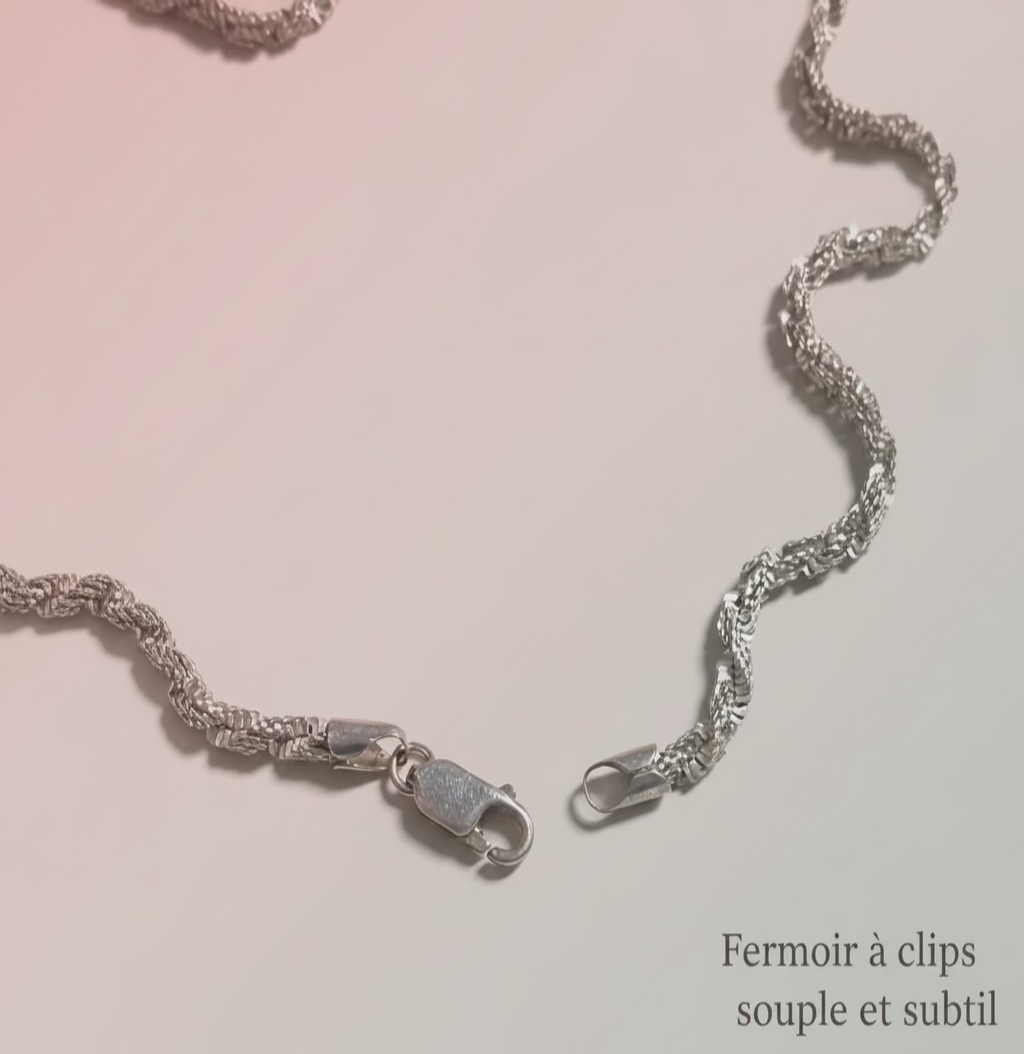 Collier Argent Design vue zoom Fermoir