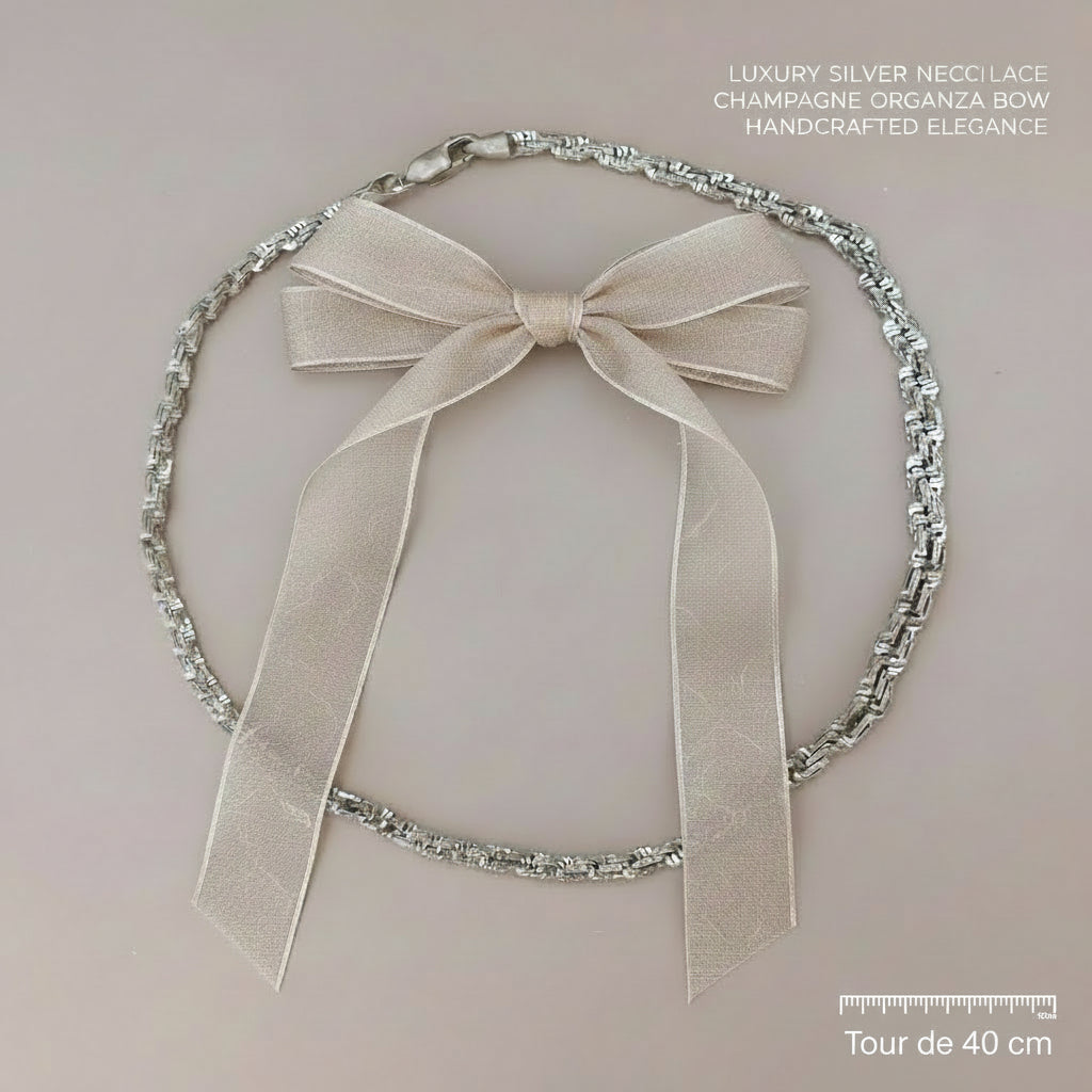 Ras-le-Cou Argent Design vue de face  rajout artistique dimension 