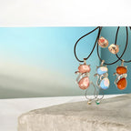 Collier Solidaire Chat - Pendentif Résine Perlé