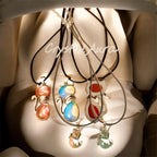 Collier Solidaire Chat - Pendentif Résine Perlé