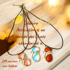 Collier Solidaire Chat - Pendentif Résine Perlé