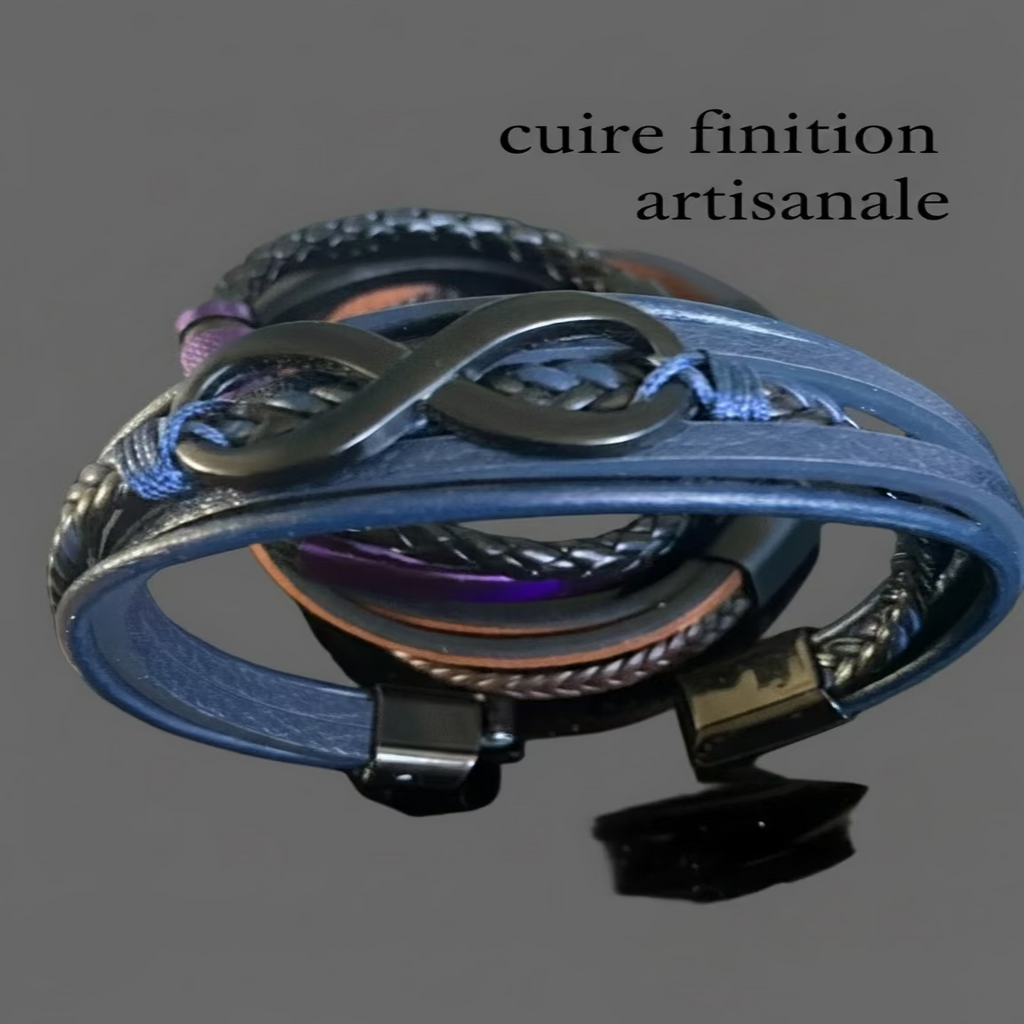 Bracelets Cuir & Métal - Collection Premium 7 Modèles Uniques Femme & Homme 🇫🇷