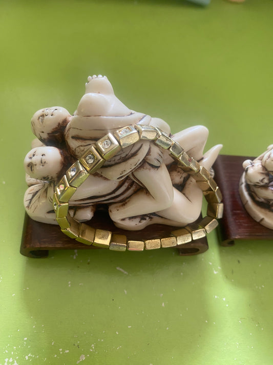 Bracelet, en chaîne ⛓️‍💥 tressée plaqué or , 1 pièce