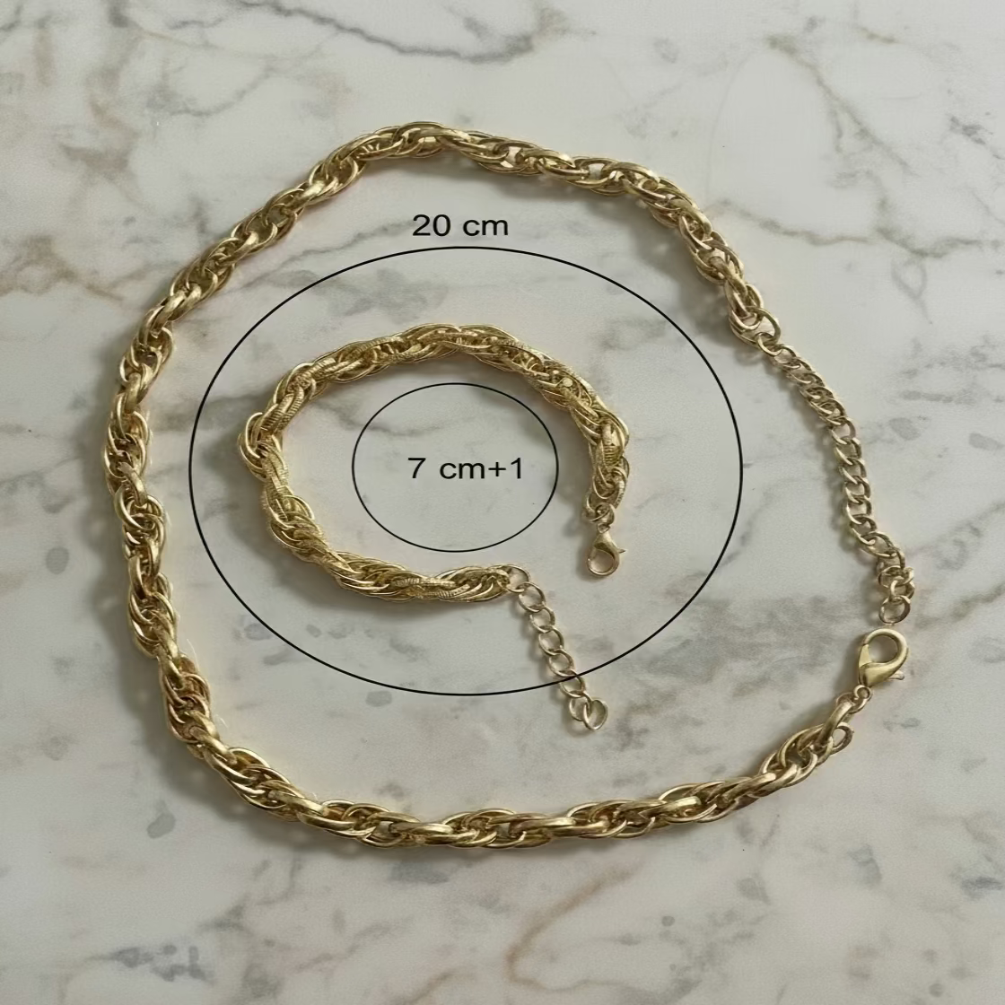 Parure 3 Pièces Dorée - Collier Bracelet Boucles - CrystalAura Bijoux Fantaisie Uniques