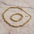 Parure 3 Pièces Dorée - Collier Bracelet Boucles - CrystalAura Bijoux Fantaisie Uniques