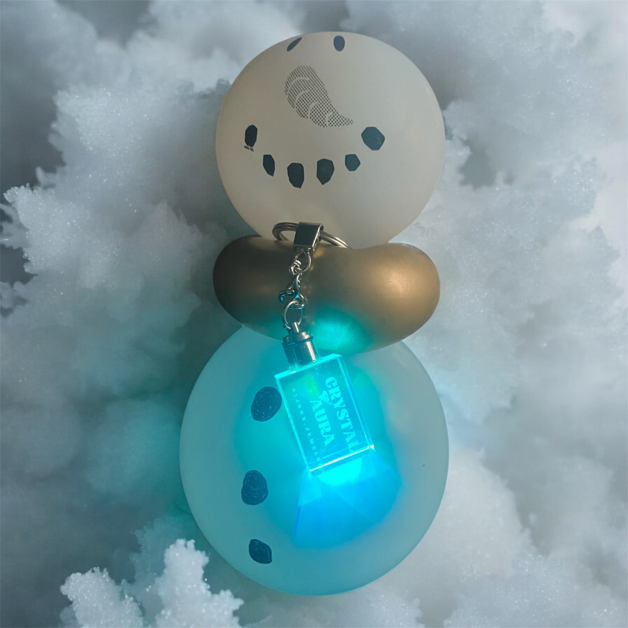 Porte-Clé Keychain Cristal 3D Lumineux LED Personnalisable - Gravure Laser Photo- texte