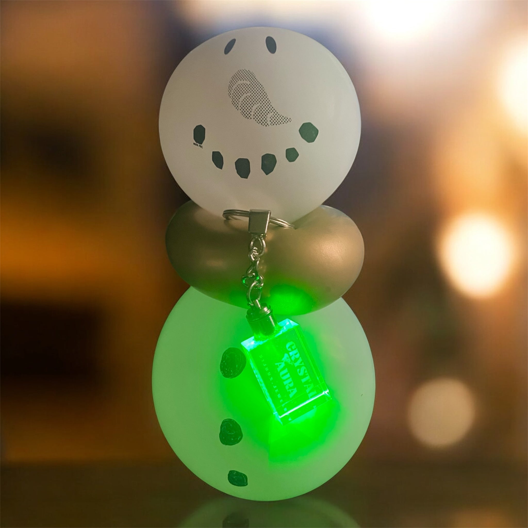 Porte-Clé Keychain Cristal 3D Lumineux LED Personnalisable - Gravure Laser Photo- texte