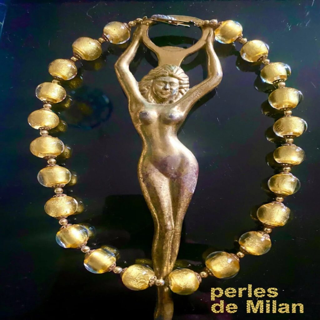 Collier Ras-le-Cou Perles de Milan Chic - Doré Haute Qualité