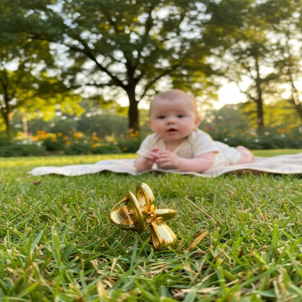 Pince Tétine Plaqué Or - Unique Bébé | CrystalAura