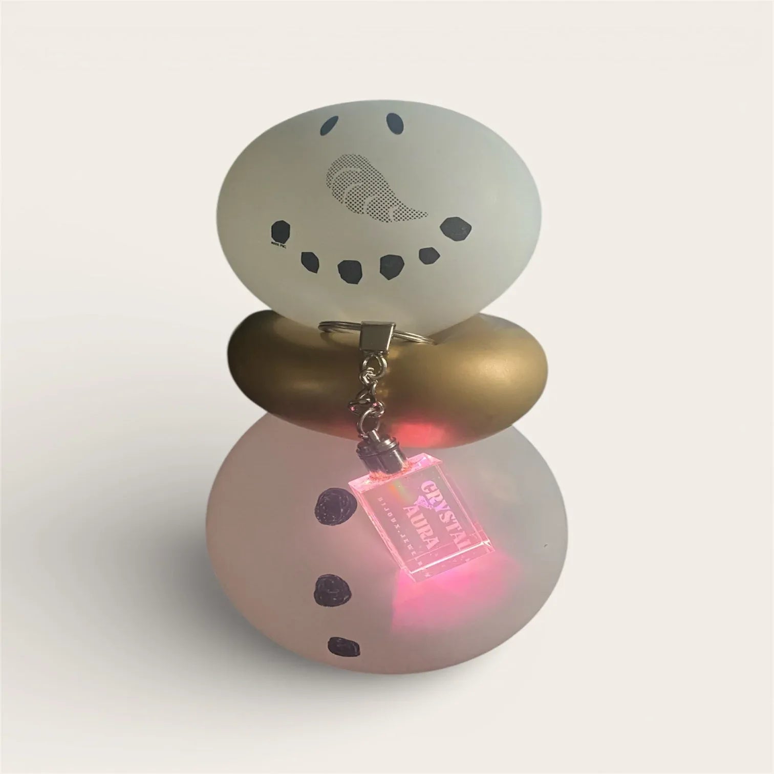 Porte-Clé Keychain Cristal 3D Lumineux LED Personnalisable - Gravure Laser Photo- texte – Image 7